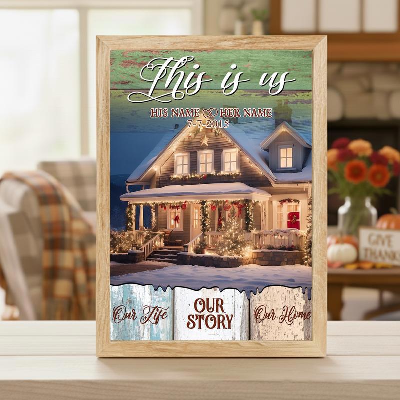 Custom Reunion Photo Canvas Our Family's Christmas Story