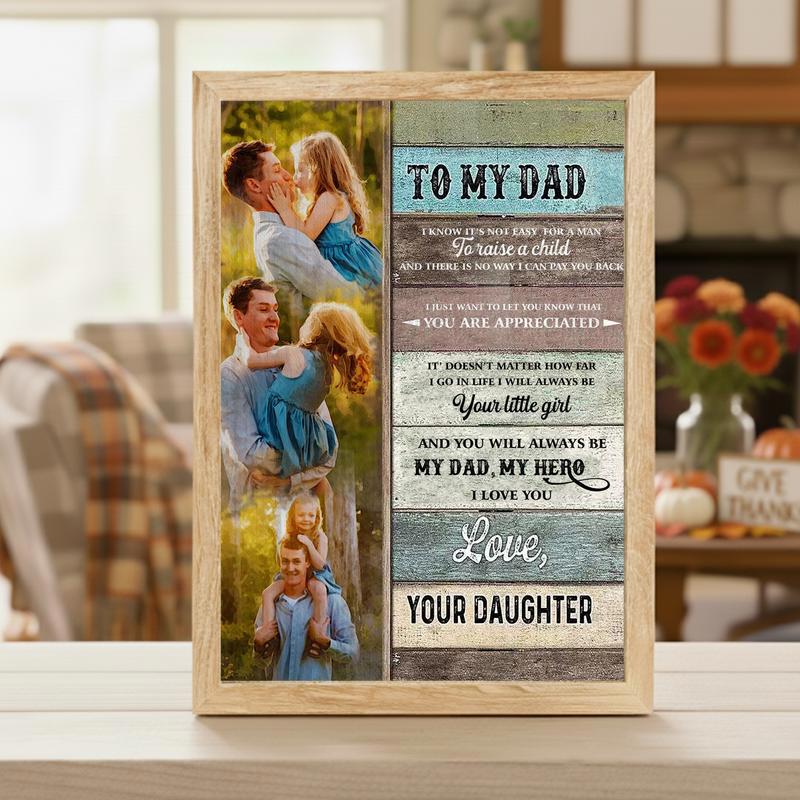 Forever Hero Dad Daughter's Personalized Canvas Keepsake