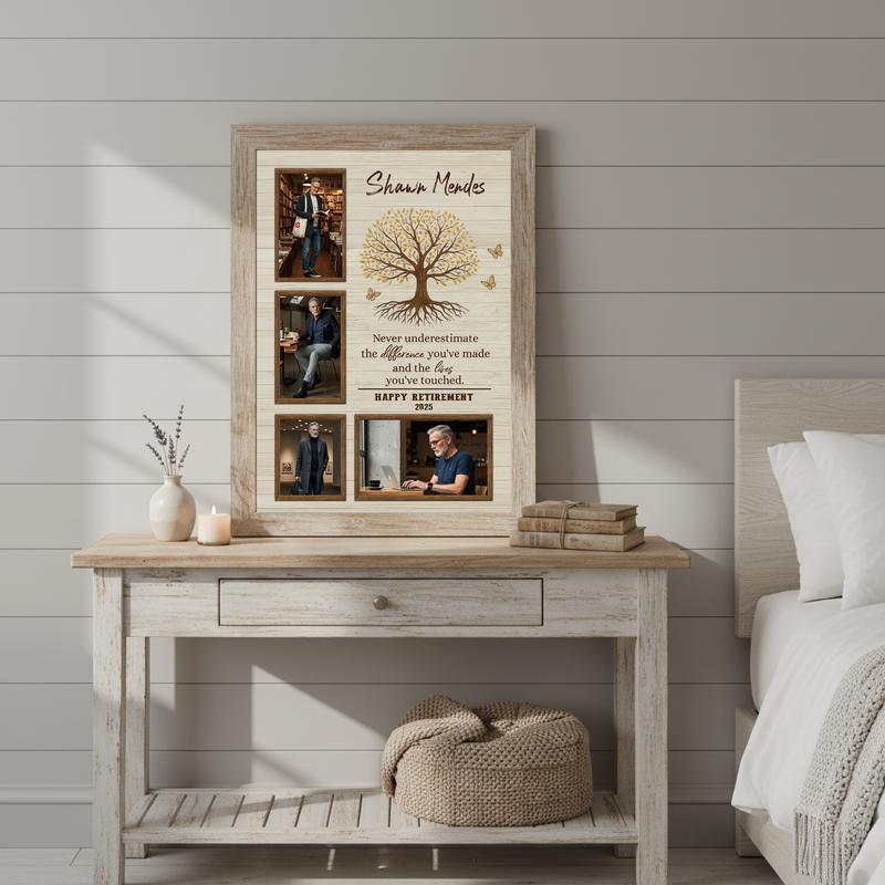 A Heartfelt Goodbye - Boss Photo Collage Retirement Canvas