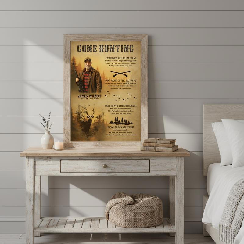 A Hunter's Legacy - Personalized Deer Memorial Art Canvas