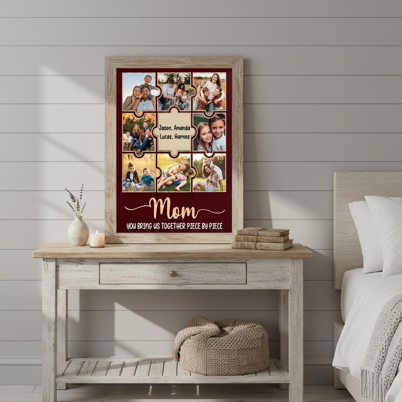 Custom Family Photo Collage Canvas - Mother’s Day Gift For Mom