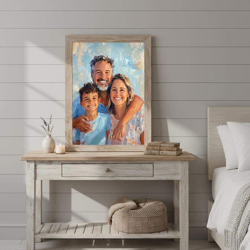 Legacy of Love Family Oil Portrait Custom Canvas Art