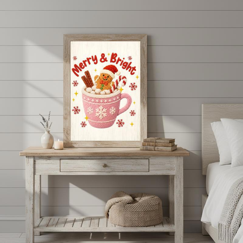 Festive Gingerbread Canvas - Personalized Quote Holiday