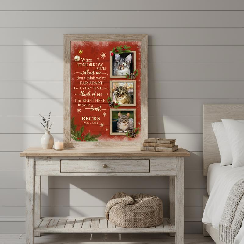 Forever In My Heart - Custom Cat Memorial Photo Collage Canvas