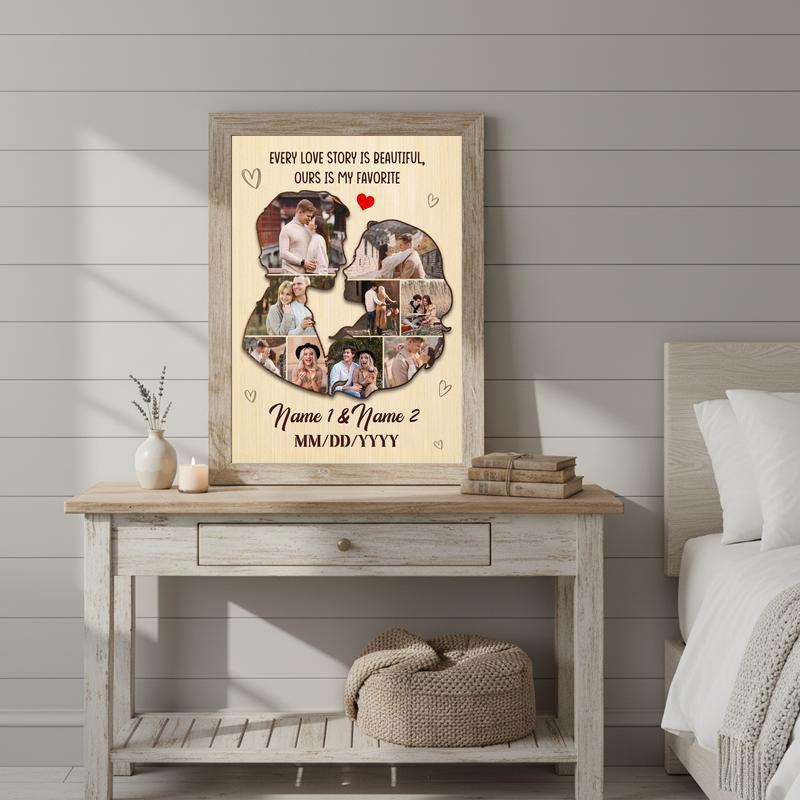 Memories Together Personalized Valentine Photo Gift Canvas