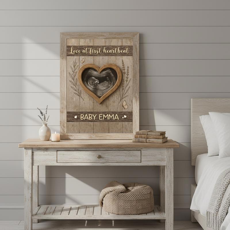 Our Little Miracle - Personalized Ultrasound Photo Canvas
