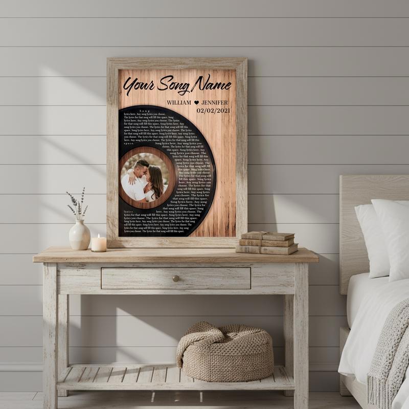First Dance Song Personalized Lyrics Photo Canvas