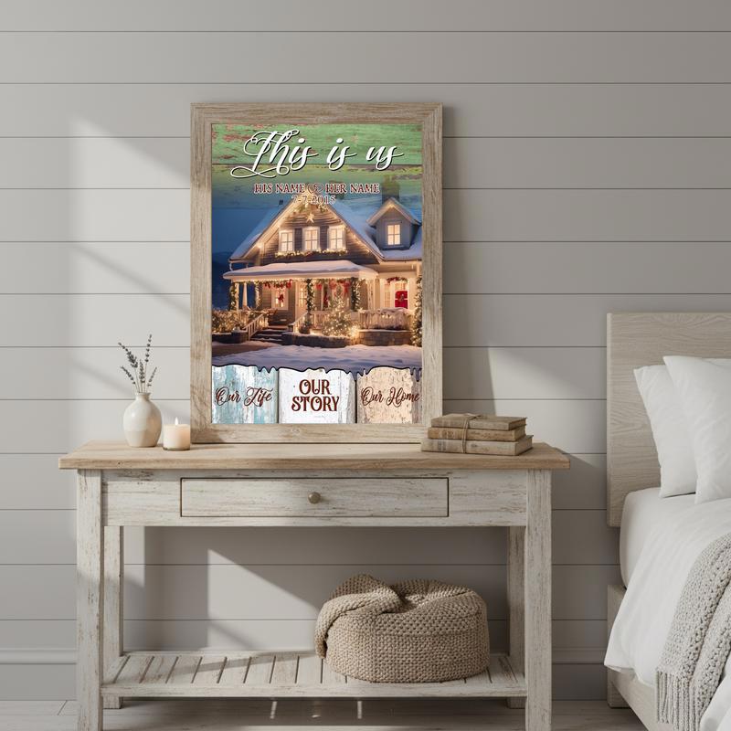 Custom Reunion Photo Canvas Our Family's Christmas Story
