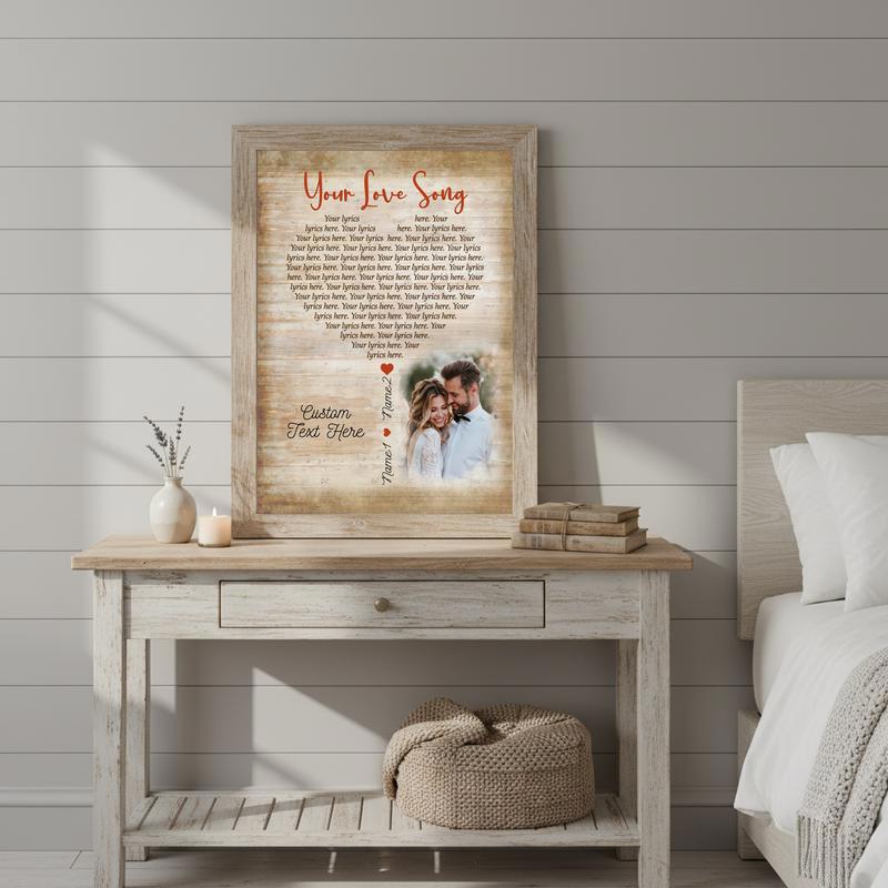 Timeless Anniversary Gift - Personalized Song Lyrics Canvas