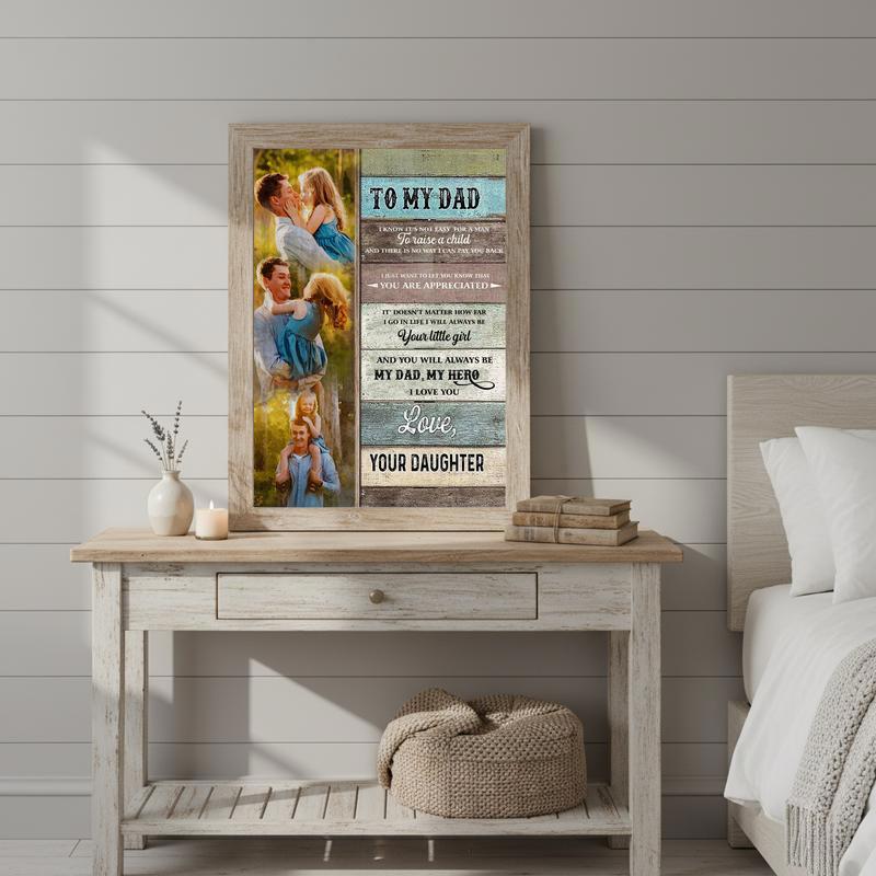 Forever Hero Dad Daughter's Personalized Canvas Keepsake