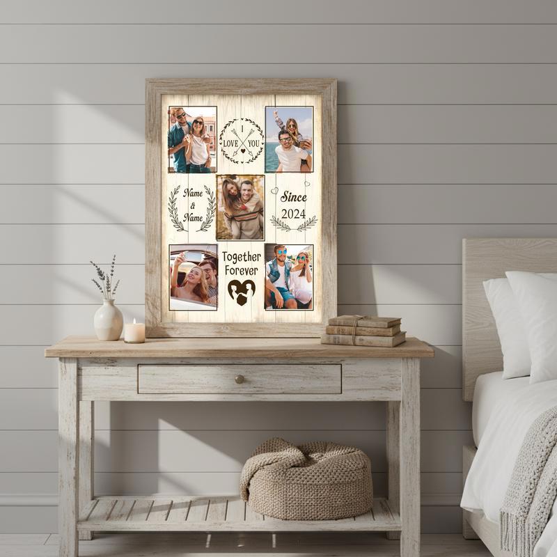 Together Forever Photo Collage Canvas - Romantic Valentine’s Gift