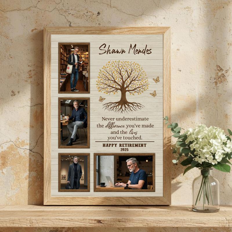 A Heartfelt Goodbye - Boss Photo Collage Retirement Canvas