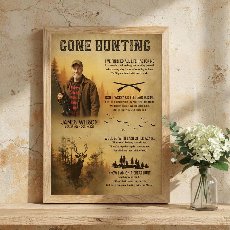A Hunter's Legacy - Personalized Deer Memorial Art Canvas