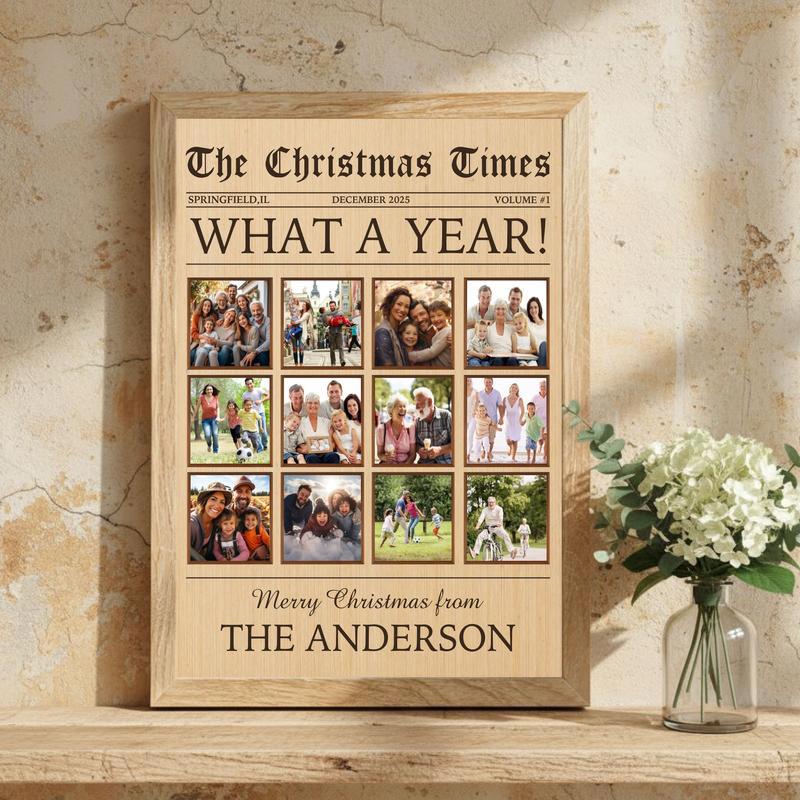 A Year To Remember - Personalized Christmas Photo Collage Canvas