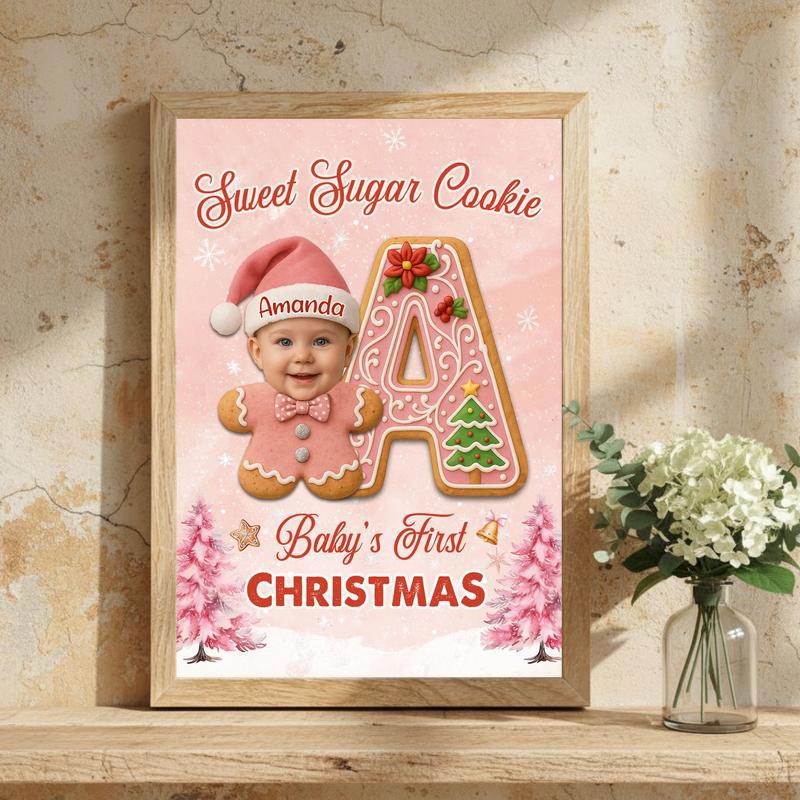 Baby's Sweetest Keepsake - Personalized Pink Sugar Cookie Canvas