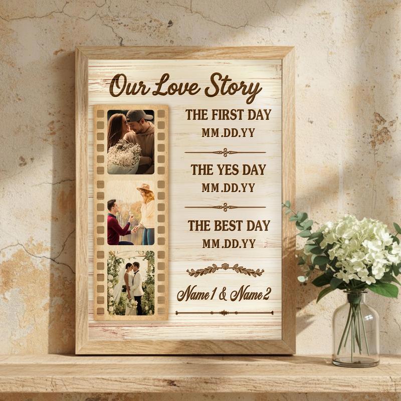 Cherish Our Journey - Personalized Milestone Photo Timeline Canvas