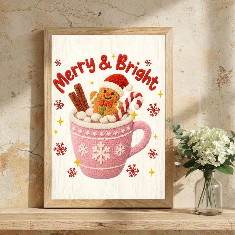 Festive Gingerbread Canvas - Personalized Quote Holiday