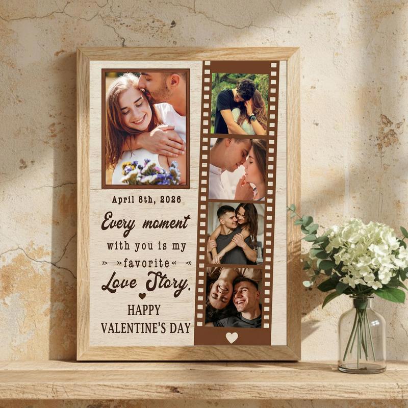 Film Strip Canvas - Personalized Love Story Photo Valentine Gift