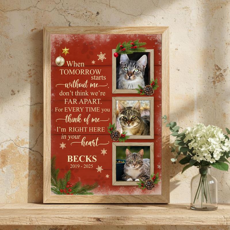 Forever In My Heart - Custom Cat Memorial Photo Collage Canvas