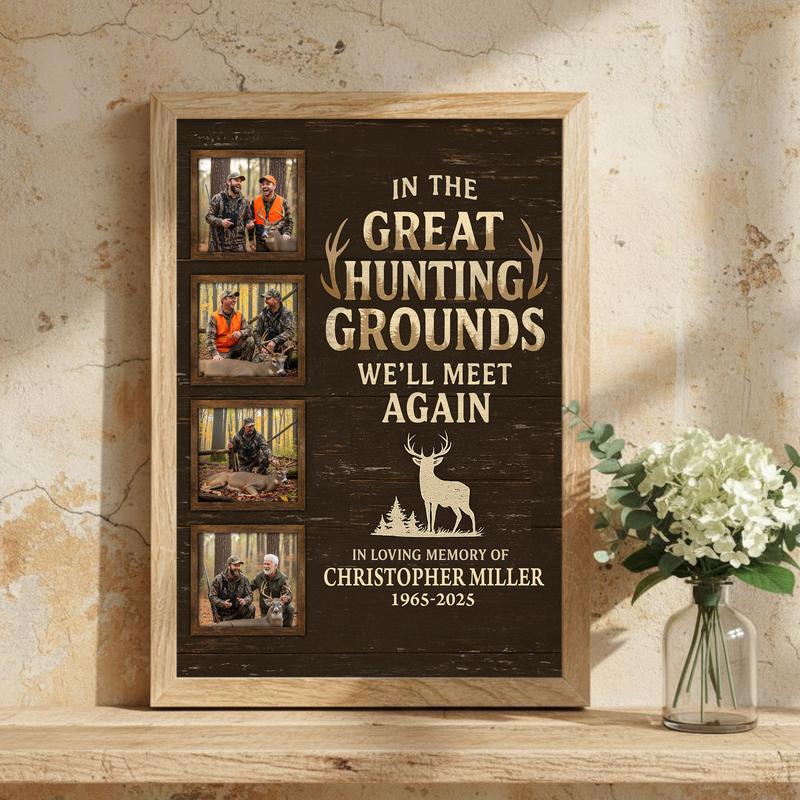 Hunter's Forever Home - Personalized Rustic Memorial Canvas