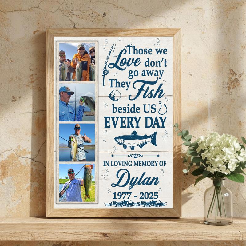 Personalized Memory Keepsake - Fishing Memorial Canvas