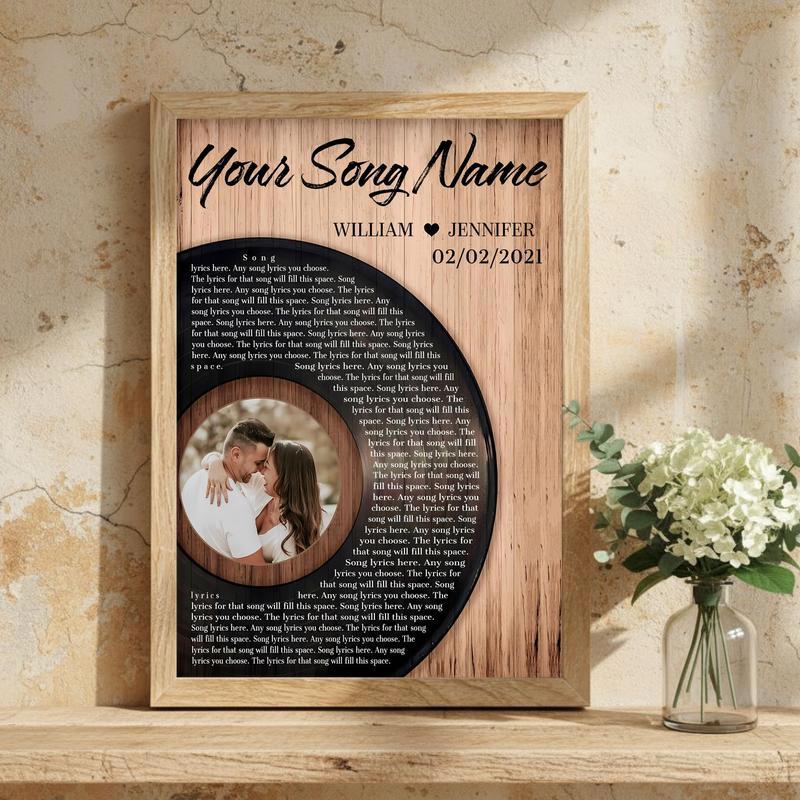 First Dance Song Personalized Lyrics Photo Canvas