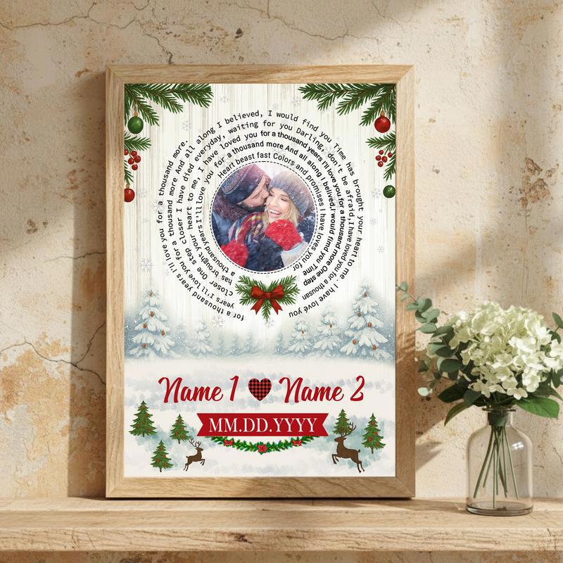Romantic Christmas Gift Custom Love Song Photo Canvas