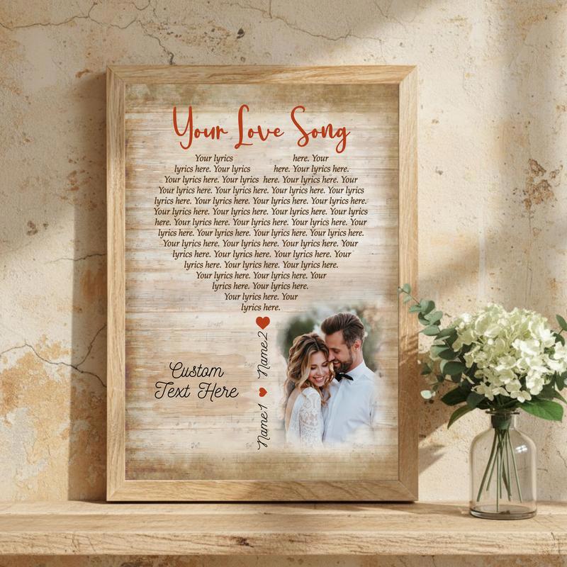 Timeless Anniversary Gift - Personalized Song Lyrics Canvas