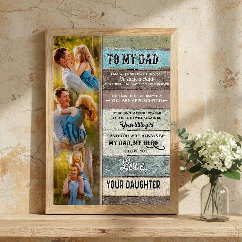 Forever Hero Dad Daughter's Personalized Canvas Keepsake