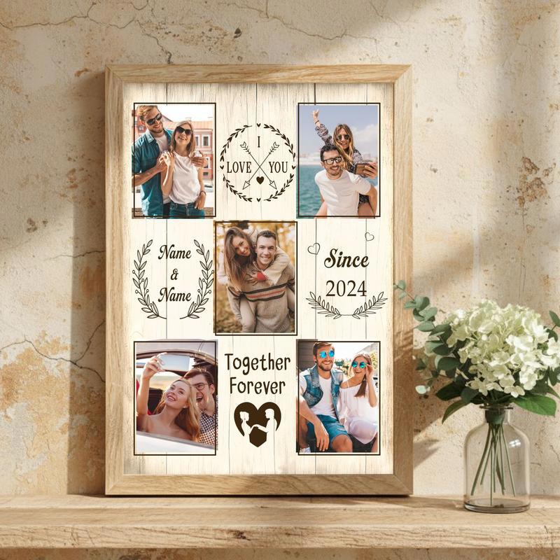 Together Forever Photo Collage Canvas - Romantic Valentine’s Gift