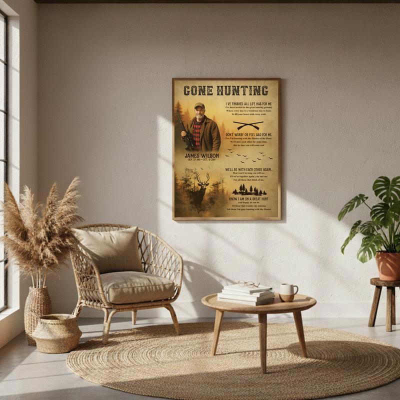 A Hunter's Legacy - Personalized Deer Memorial Art Canvas