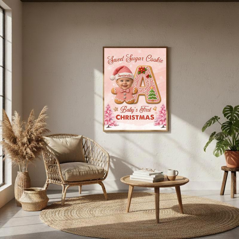 Baby's Sweetest Keepsake - Personalized Pink Sugar Cookie Canvas