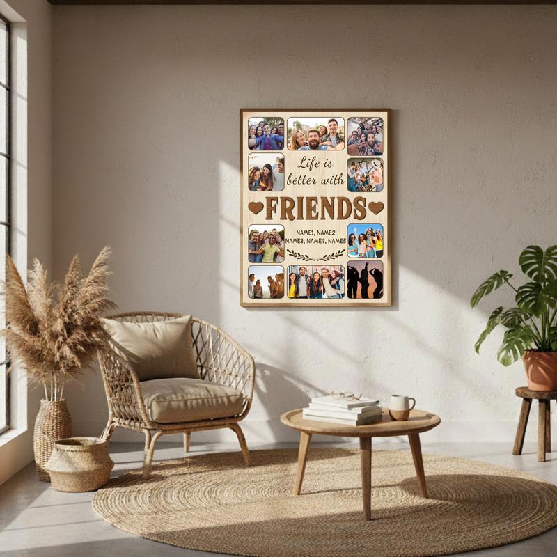 Custom Life Is Better With Friends Canvas - Gifts For Bestie