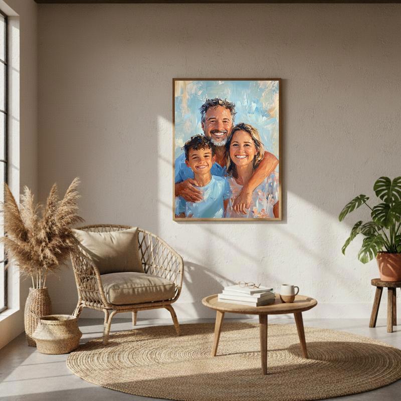 Legacy of Love Family Oil Portrait Custom Canvas Art
