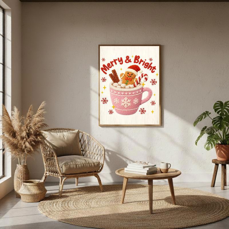 Festive Gingerbread Canvas - Personalized Quote Holiday