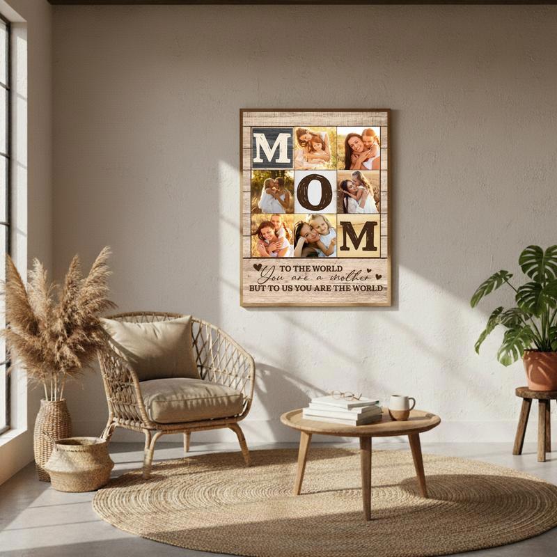 One Person My Universe Custom Photo Canvas Keepsake for Mom