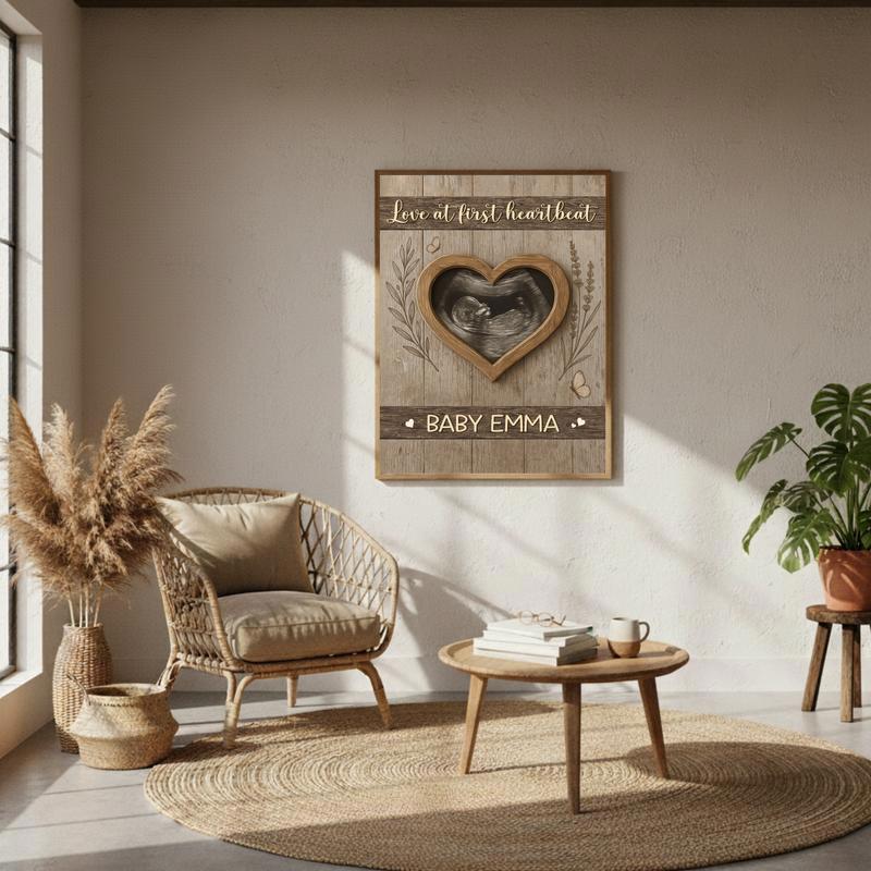 Our Little Miracle - Personalized Ultrasound Photo Canvas