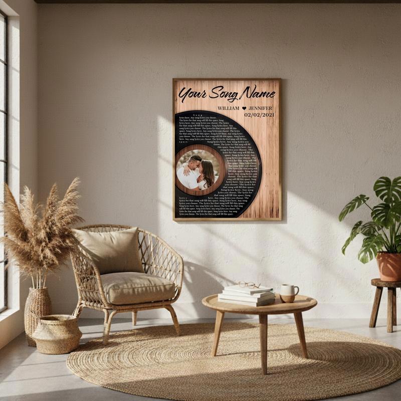 First Dance Song Personalized Lyrics Photo Canvas