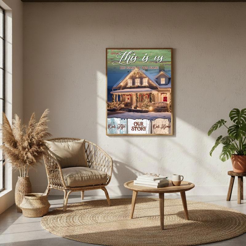 Custom Reunion Photo Canvas Our Family's Christmas Story