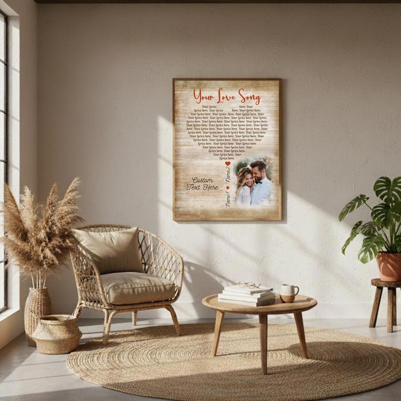 Timeless Anniversary Gift - Personalized Song Lyrics Canvas