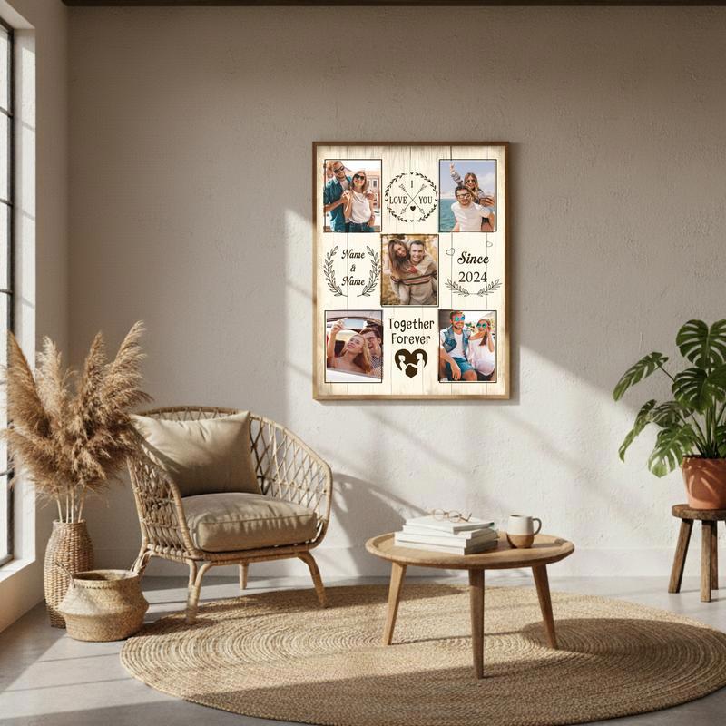 Together Forever Photo Collage Canvas - Romantic Valentine’s Gift