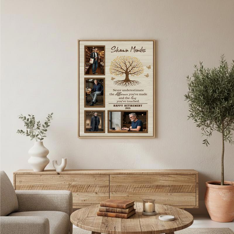A Heartfelt Goodbye - Boss Photo Collage Retirement Canvas