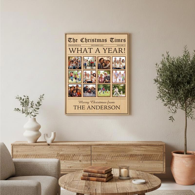 A Year To Remember - Personalized Christmas Photo Collage Canvas
