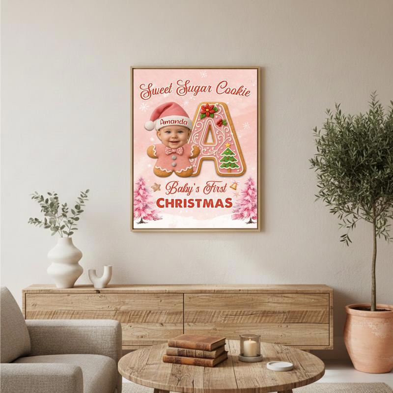 Baby's Sweetest Keepsake - Personalized Pink Sugar Cookie Canvas