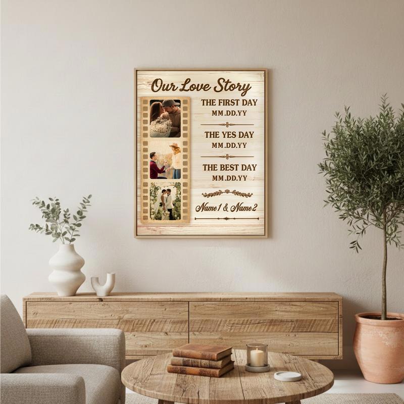 Cherish Our Journey - Personalized Milestone Photo Timeline Canvas