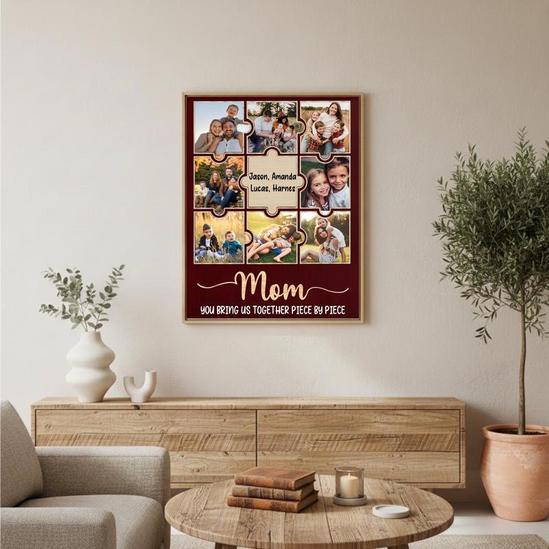 Custom Family Photo Collage Canvas - Mother’s Day Gift For Mom