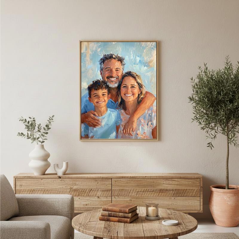 Legacy of Love Family Oil Portrait Custom Canvas Art