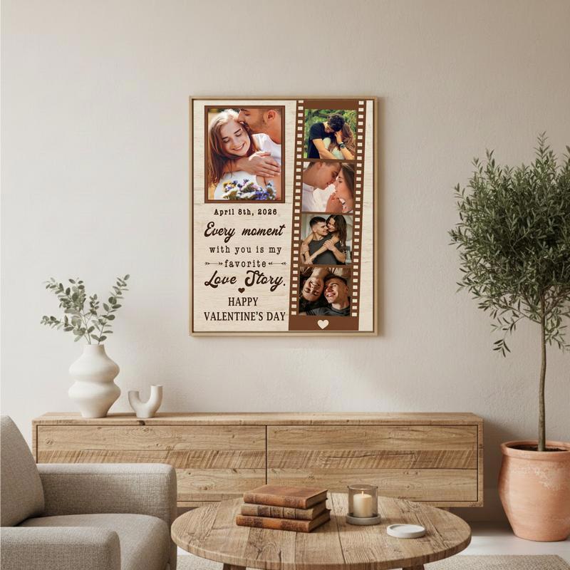 Film Strip Canvas - Personalized Love Story Photo Valentine Gift