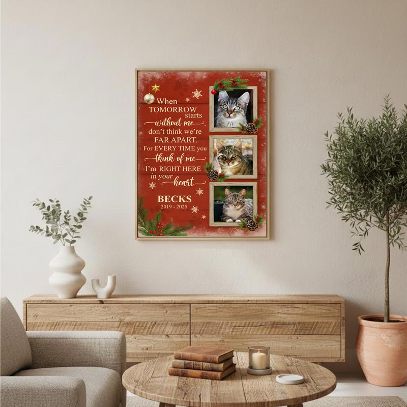 Forever In My Heart - Custom Cat Memorial Photo Collage Canvas