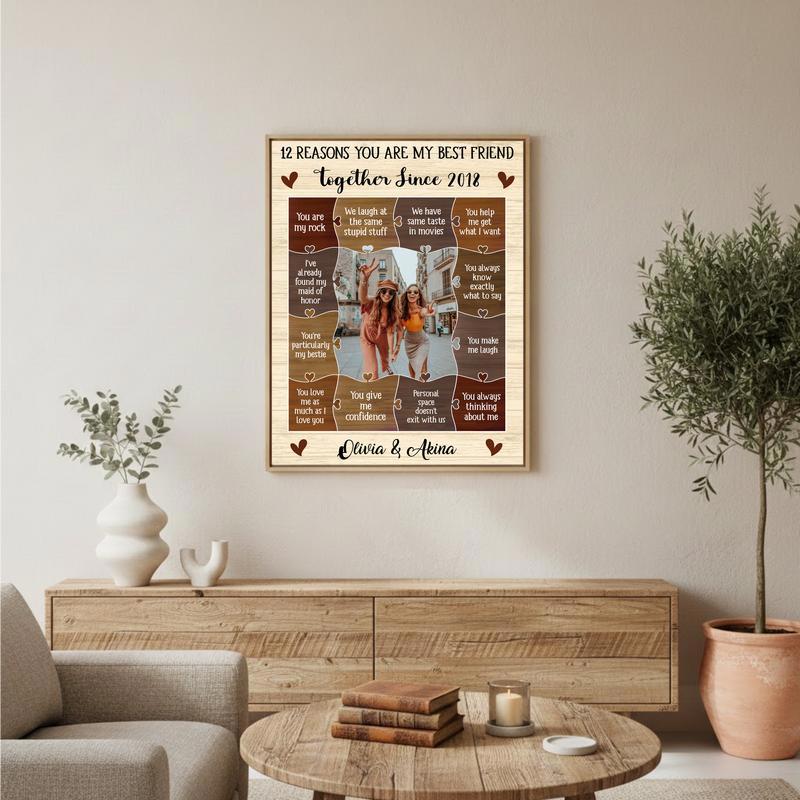Friendship Appreciation - 12 Reasons Why I Love My Bestie Canvas